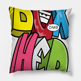 Cartoony Letters Pillow