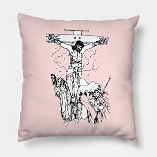 Lord Jesus Christ Suffering Crusifixion Crusified Pillow