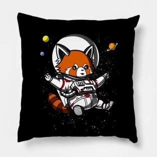 Red Panda Space Astronaut Pillow