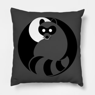 Trash Panda at Night, Trash Panda at Night (color raccoon) Pillow