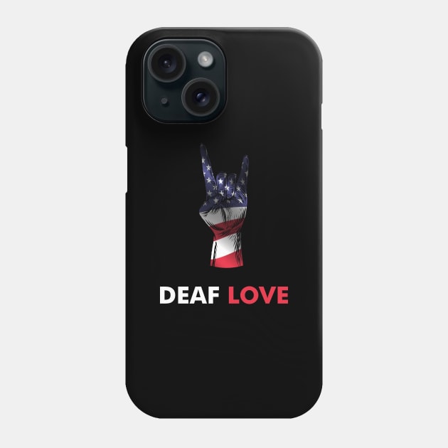 Deaf Love Sign Assign By American Sign Language Phone Case by mangobanana