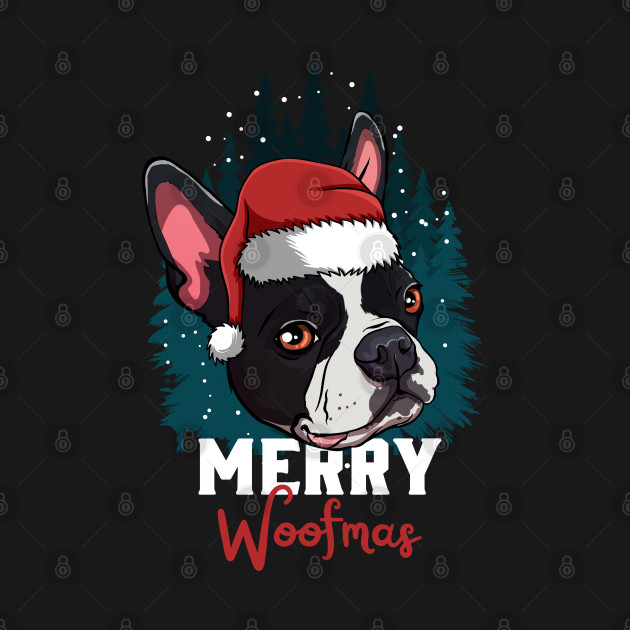 Disover Boston Terrier Xmas Pajama Costume Art - Boston Terrier Christmas - T-Shirt