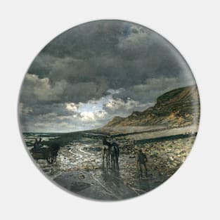 La Pointe de la Heve at Low Tide by Claude Monet Pin