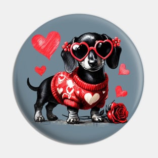 Ready For Love Dachshund Pin