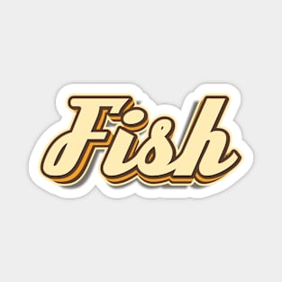 Fish typography Magnet