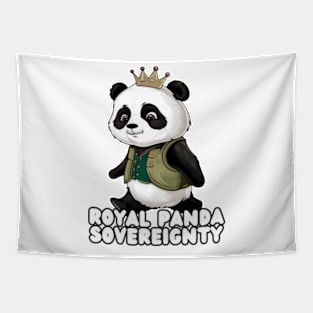 Royal Panda With Crown Tapestry