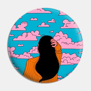 Above clouds Pin