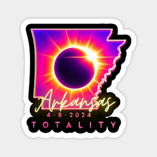 ARKANSAS TOTALITY NEON GLOW TOTAL ECLIPSE 4-8-2024 Magnet