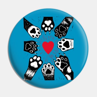 Cat Love Paws Pin