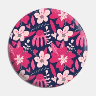 Wild Countryside (Fuchsia & Navy) Pin