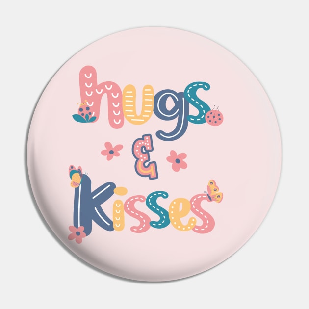 Hugs and Kisses with ladybugs and butterflies Pin by Unified by Design