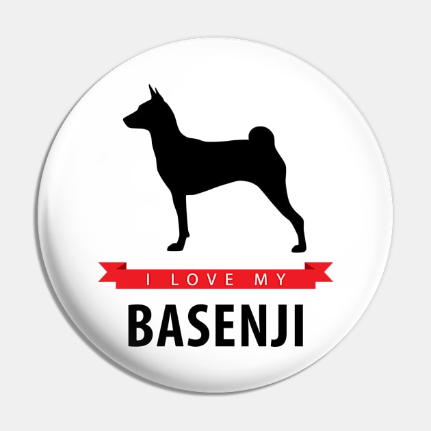 I Love My Basenji Pin by millersye