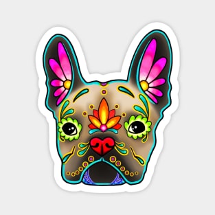 French Bulldog in Fawn - Day of the Dead Sugar Skull Dog Magnet