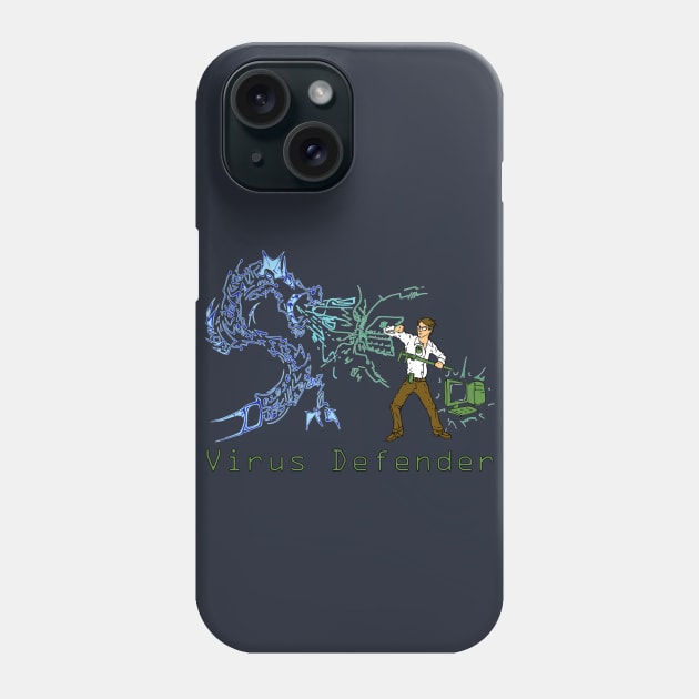 Virus Defender Ver.2 Phone Case by PsychicSenator