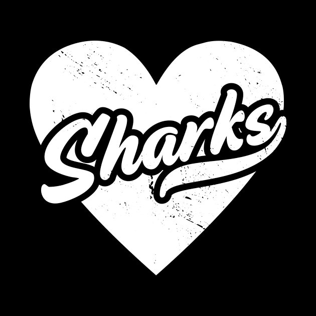 Vintage Sharks School Spirit // High School Football Mascot // Go Sharks by SLAG_Creative