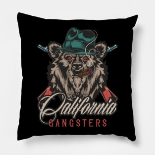 California Bear Gangster Cigar Design Pillow