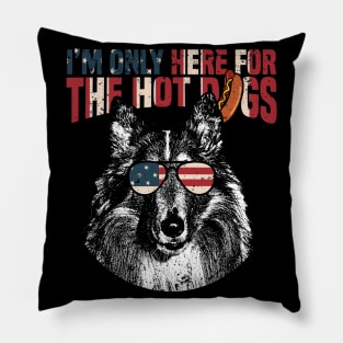 Collie Shirt Funny 4th of July Pillow