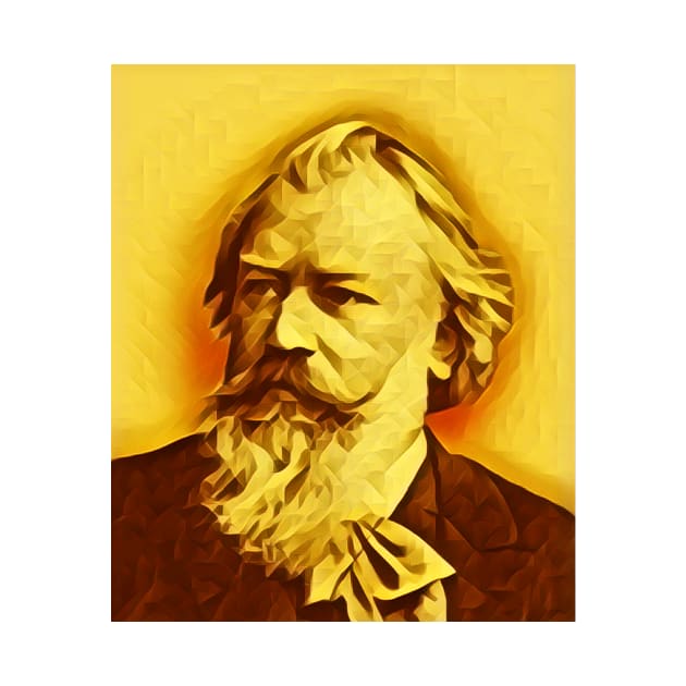 Johannes Brahms Golden Portrait | Johannes Brahms Artwork 10 by JustLit