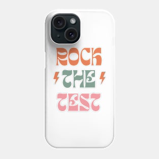 Rock The Test Testing Day Retro Motivational Teacher Student Phone Case