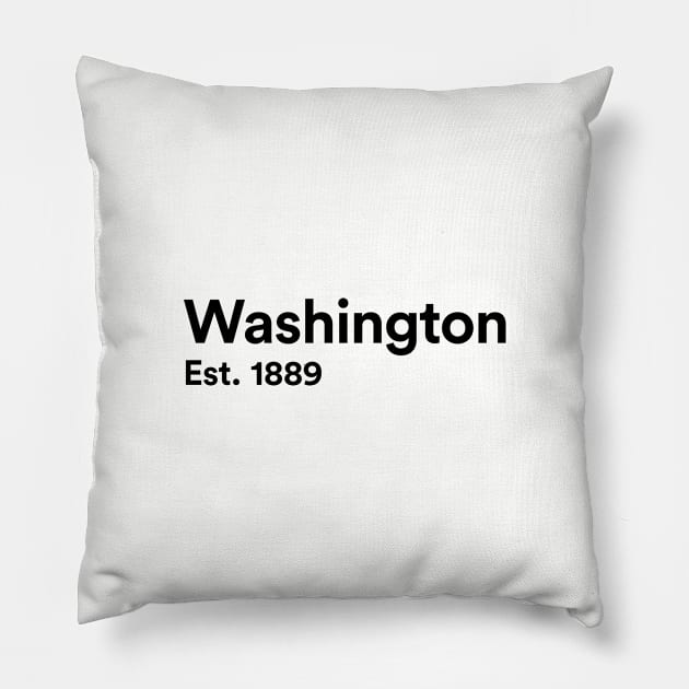 Washington - Est. 1889 Pillow by whereabouts