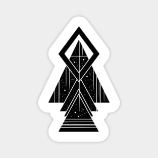 Dark Triangles: A Black Geometric Design Magnet