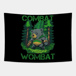 Combat Wombat - Wombat Warrior Tapestry