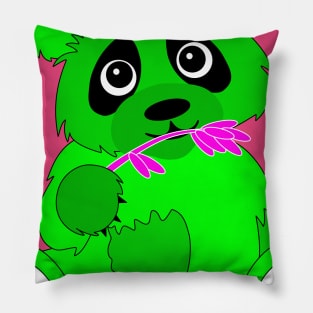 Green Panda Pillow