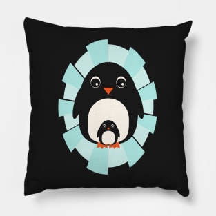 Baby and daddy penguins Pillow