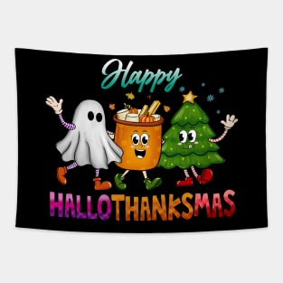 Happy Hallothanksmas Holiday Tapestry