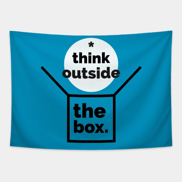 Think Outside The Box Tapestry by Mako Design 