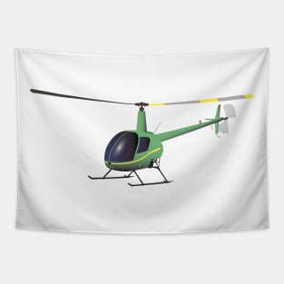 Light Green and Yellow Helicopter Tapestry