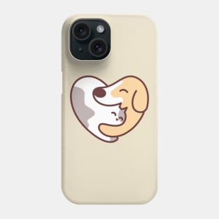 Dog Hugs A Cat Phone Case