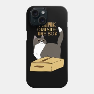 Chubby Cat and the Box Phone Case