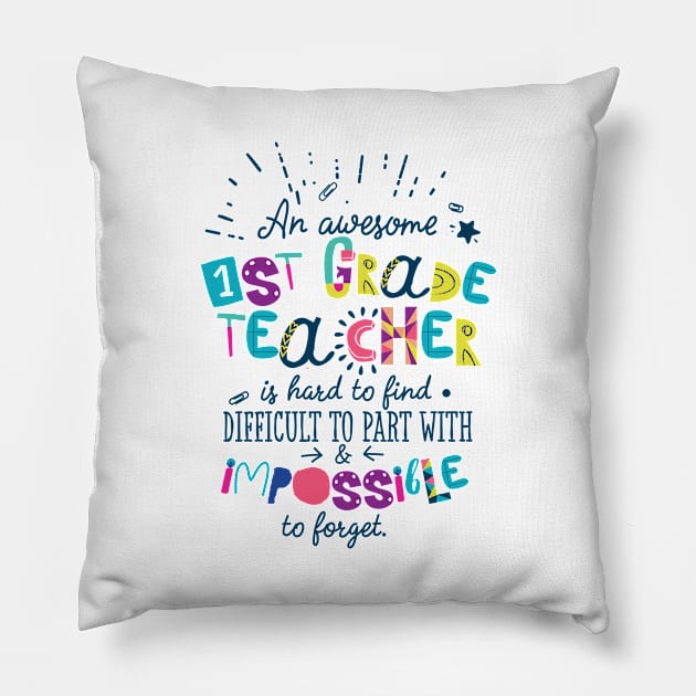 An Awesome 1st Grade Teacher Gift Idea - Impossible to forget Pillow by BetterManufaktur