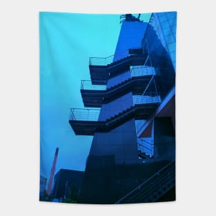 Blue City Modern Architecture In Denmark Tapestry