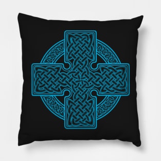 Blue Celtic Cross Pillow