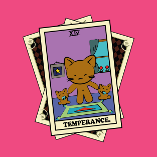 TAROT CARDS DECK | TEMPERANCE. | FORTUNE CAT T-Shirt