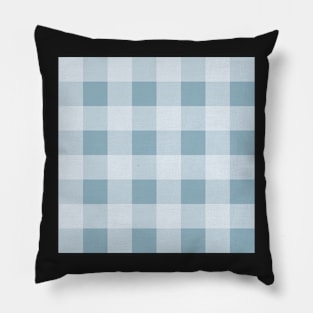 Turquoise and Pale Blue Buffalo Plaid Pillow