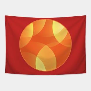 Circle Abstract Orange Yellow Tapestry