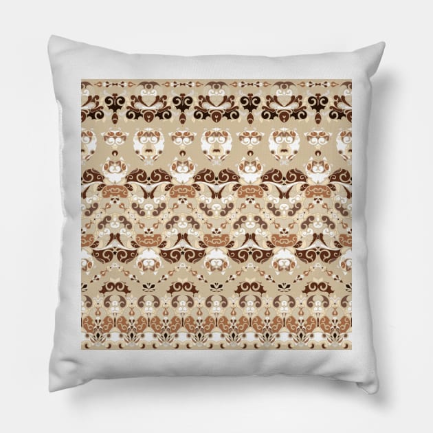 Ethnic patterns in oriental style. Pillow by IrinaGuArt