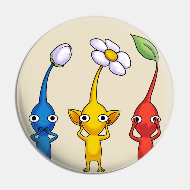 Three wise pikmin Pin by ursulalopez