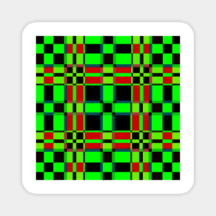 Lime Cross Lines Magnet