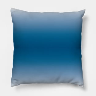 White to Prussian Blue to White Pillow