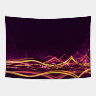 Abstract Background with Light Waves Tapestry
