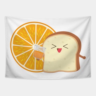 Toast loves orange juice Tapestry