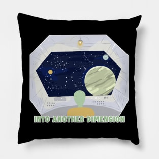 Into Another Dimension Extraterrestrial Ufo Conspiracy Alien Pillow