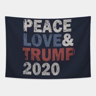 Peace Love & Trump 2020 Tapestry