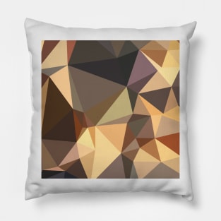 Bole Brown Abstract Low Polygon Background Pillow