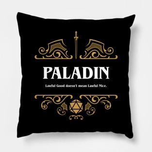 Paladin Class Tabletop RPG Gaming Pillow