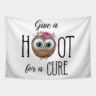 Give A Hoot For A Cure Owl Tapestry